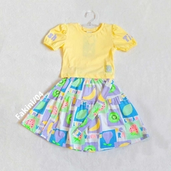 Conjunto Menina Fakini Kids - Fresh Time - Coleção Nova - Amarelo