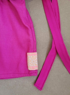 CONJUNTO Menina Playground Salopete Pink Blusa Xadrez laranja - Tamanho 01 - Stilo N Kids