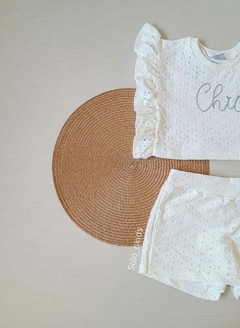 CONJUNTO Tile e Sul Menina Renda Chic Branca - loja online