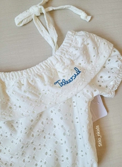 CONJUNTO Tile e Sul Menina Rendado Branco - Stilo N Kids