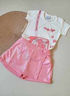 CONJUNTO Tile e Sul Menina Lovely Stile|Rosa - comprar online