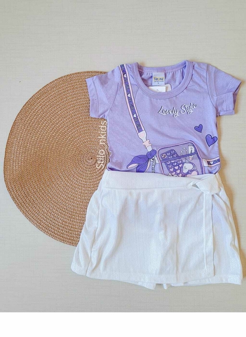 CONJUNTO Tile e Sul Menina Lilas - Lovely Style