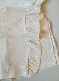CONJUNTO Tile e Sul Menina Flores|Dourado