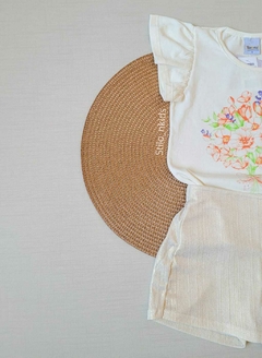 CONJUNTO Tile e Sul Menina Flores|Dourado na internet