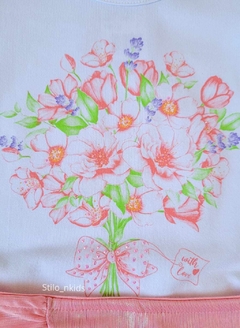 CONJUNTO Tile e Sul Menina Flores|Rosa