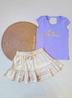 CONJUNTO Tile e Sul Menina Lilas Shine|Dourado na internet