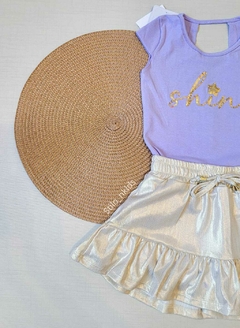 CONJUNTO Tile e Sul Menina Lilas Shine|Dourado - loja online