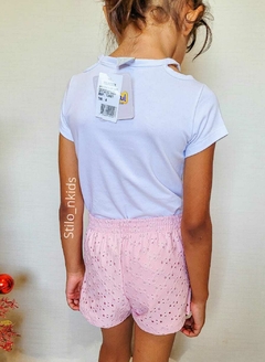 CONJUNTO Tile e Sul Menina Saia em renda Love|Rosa - loja online