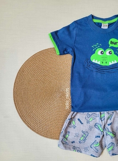 CONJUNTO Menino Tile e Sul Verão - Jacaré Roar - Azul - comprar online