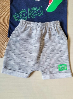 CONJUNTO Menino Tile e Sul Verão - T-Rex Óculos - Azul - Stilo N Kids
