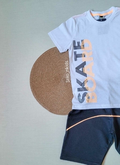 CONJUNTO Menino Tile e Sul Verão - Skate Board - Branca - comprar online