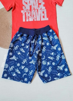 CONJUNTO Menino Tile e Sul Verão - Space Travel - Vermelha na internet