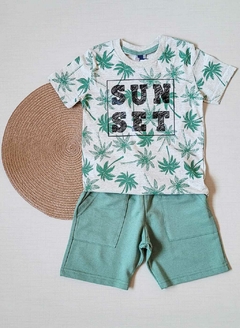 CONJUNTO Menino Tile e Sul Verão - Sun Set - Verde