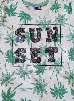 CONJUNTO Menino Tile e Sul Verão - Sun Set - Verde - Stilo N Kids