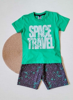 CONJUNTO Menino Tile e Sul Verão - Space Travel - Verde
