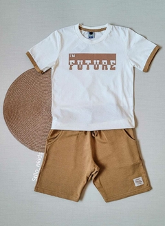 CONJUNTO Menino Tile e Sul Verão - I'm Future - Off white|Marron