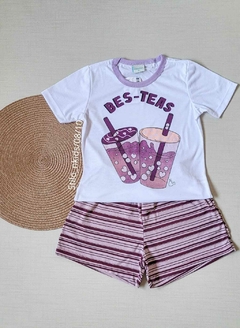 PIJAMA Menina Verão Minifan - Bes-teas - Roxo