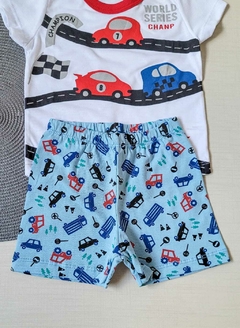 PIJAMA Menino Verão Minifan - Wolrd Series Champ - Branca - comprar online