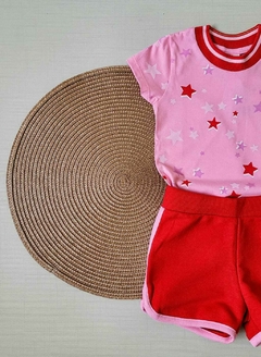 CONJUNTO Brandili Verão - Estrela - Rosa|Vermelho na internet