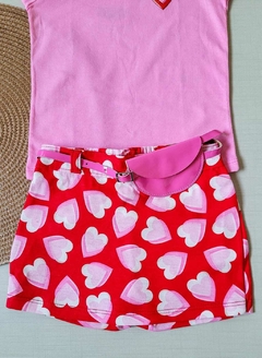 CONJUNTO Brandili Verão - shorts Saia Com Acessório - Stilo N Kids