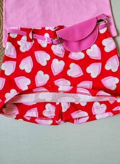 CONJUNTO Brandili Verão - shorts Saia Com Acessório - loja online