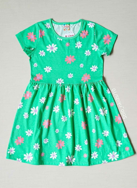 VESTIDO Brandili Verão - Verde Florido