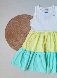 VESTIDO Brandili Verão - Três Marias Branco|Amarelo|Verde na internet