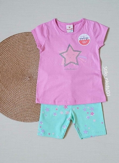 CONJUNTO Brandili Verão - Estrela - bermuda Ciclista