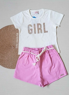 CONJUNTO Brandili Blusa Cropped infantil