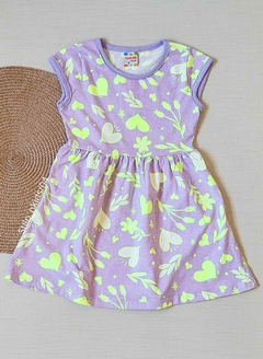 VESTIDO Brandili Verão - Coração Amarelo - Liláz
