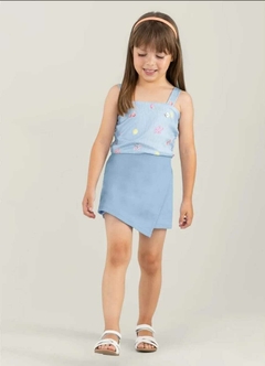 CONJUNTO Brandili Verão -Cropped Shorts Saia de Sarja Comfort - comprar online
