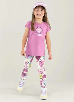 CONJUNTO Brandili Menina Verão - Be Kind Smile - Legging - comprar online