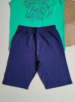 CONJUNTO Regata Menino Brandili - Controle - Verde|Azul Marinho - loja online