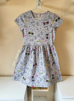 VESTIDO Brandili Verão - Cinza Ursinho