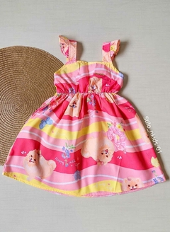 VESTIDO TECIDO PLANO Marlan - Lulu Happy with you - Rosa|Pink|Amarelo