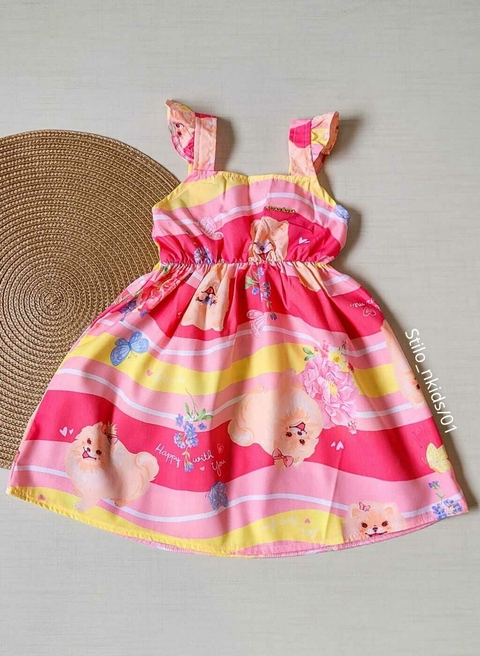 VESTIDO TECIDO PLANO Marlan - Lulu Happy with you - Rosa|Pink|Amarelo