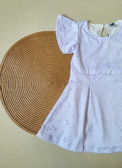 VESTIDO Marlan - Manga Anjinho - MALHA LEZZIE - Branco - comprar online