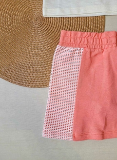 CONJUNTO Milli&Nina Verão - My Planner - Marfin|Salmão - Stilo N Kids