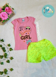 CONJUNTO Play Magia Verão - Yes I am a Gamer Girl Neon - comprar online