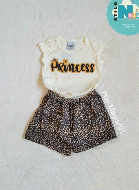 CONJUNTO Play Magia Verão - Princess - Amarelo|Oncinha