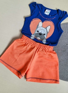 CONJUNTO Be Fun Verão - Coração com Pug - Stilo N Kids