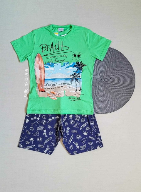 CONJUNTO Menino For Fun - Beach Summer Holiday - Verde