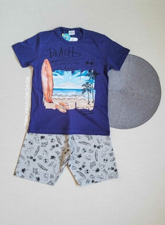 CONJUNTO Menino For Fun - Beach Summer Holiday - Azul Marinho