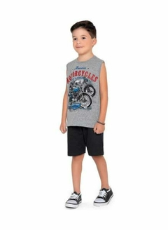 CONJUNTO Regata Menino For Fun - Motorcycles - Azul Claro - Stilo N Kids