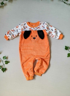 MACACÃO Tile e Sul Peluciado - Cachorrinho - Laranja