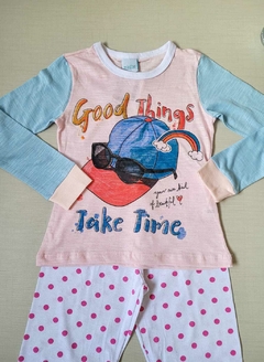 PIJAMA Menina Minifan Calça Bolinhas - Good Things - Rosa - comprar online