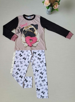 PIJAMA Menina Minifan - Love is sweet - Marron