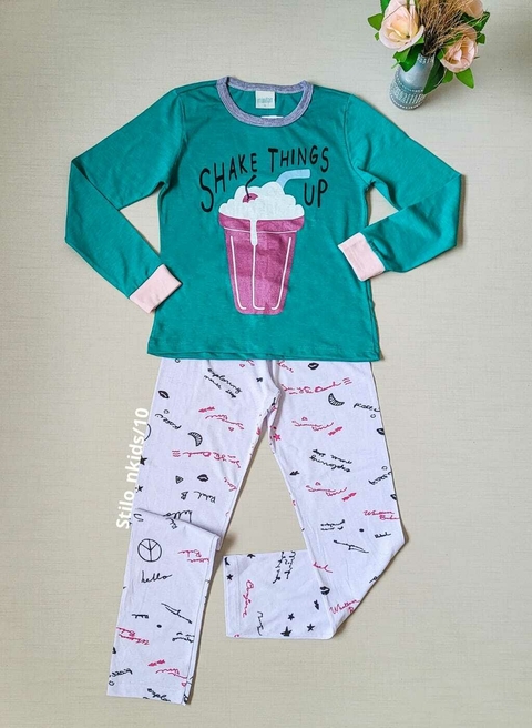 PIJAMA Menina Minifan - Shake things up - Verde Azulado