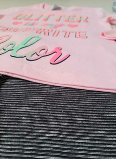 PIJAMA Menina Minifan - Glitter - Rosa na internet