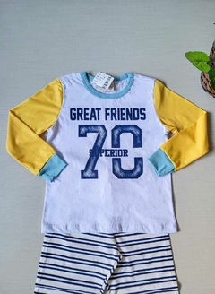 PIJAMA Menino Minifan - Great Friends - Branca - comprar online